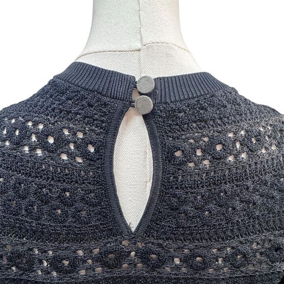 EUC Ted Baker Women's Black Lace Flared Knee Length Dress Size 2 - Picture 6 of 6